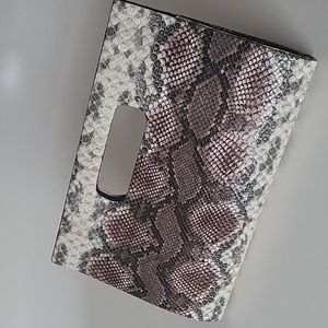 Snake Print Clutch NWT